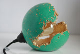 Green Wabi Sabi Concrete Sphere Lamp | Concrete Light