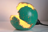 Green Wabi Sabi Concrete Sphere Lamp | Concrete Light