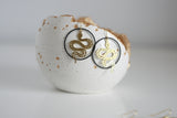 Geometric Brass Snake Earrings | Circle