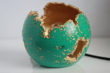 Green Wabi Sabi Concrete Sphere Lamp | Concrete Light