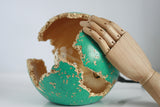Green Wabi Sabi Concrete Sphere Lamp | Concrete Light