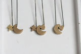 Delicate Heart-Moon-Stars Necklace - Kaiko Studio