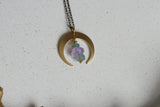 Amethyst and Apatite Crystal Necklace - Kaiko Studio