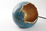 Blue Concrete Sphere Table Lamp with Edison Bulb | Concrete Light - Kaiko Studio