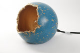 Blue Concrete Sphere Table Lamp with Edison Bulb | Concrete Light - Kaiko Studio