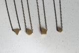 Delicate Geometric Brass Necklace - Kaiko Studio