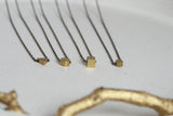 Delicate Geometric Brass Necklace - Kaiko Studio