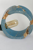 Blue Wabi Sabi Concrete ORB Table Lamp | Concrete Light - Kaiko Studio