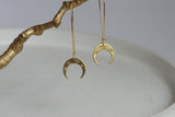 Brass Moon Earrings - Kaiko Studio