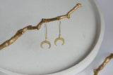 Brass Moon Earrings - Kaiko Studio