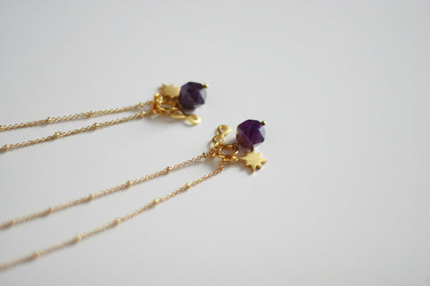 Delicate Crystal Necklace | Amethyst - Kaiko Studio