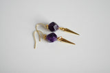 Statement Crystal Earrings | Amethyst - Kaiko Studio