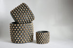 Textured Concrete Cylinder Pot | Candleholder - Kaiko Studio