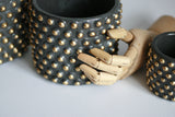 Textured Concrete Cylinder Pot | Candleholder - Kaiko Studio