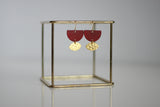 Ruby Red & Gold Statement Earrings - Kaiko Studio