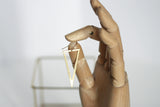 Brass Triangle Earrings - Kaiko Studio