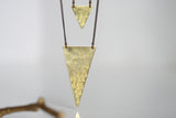 Night-Sky Brass Necklaces | Brass Triangle - Kaiko Studio