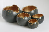 Charcoal Concrete Decorative Sphere | Concrete Planter - Kaiko Studio