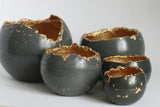 Charcoal Concrete Decorative Sphere | Concrete Planter - Kaiko Studio