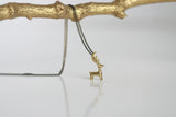 Delicate Brass Deer Necklace | Phoenix Deer - Kaiko Studio