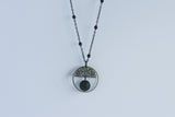 Black Moon and Lava Necklace | Aromatherapy Jewellery - Kaiko Studio