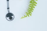 Black Moon and Lava Necklace | Aromatherapy Jewellery - Kaiko Studio