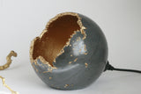 Charcoal Concrete Sphere Table Lamp with Edison Bulb | Concrete Light - Kaiko Studio