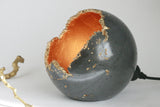 Charcoal Concrete Sphere Table Lamp with Edison Bulb | Concrete Light - Kaiko Studio