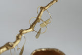 Brass Moon Earrings | Hoop Earrings - Kaiko Studio