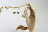 Brass Moon Earrings | Hoop Earrings - Kaiko Studio