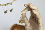 Brass Moon Earrings | Hoop Earrings - Kaiko Studio