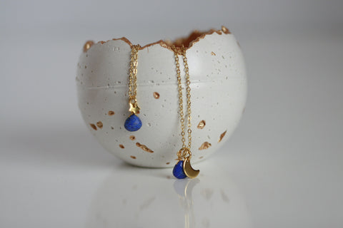 Dainty Crystal Necklace | Lapis Lazuli