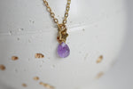 Dainty Crystal Necklace | Amethyst