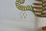 White Enamel Disc & Gold Leaf Earrings | Wedding Jewellery