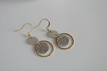 Silver & Gold Circle Earrings | Silver Plated