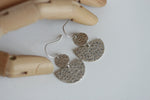 Hammered Silver Moon Earrings | Silver Plated