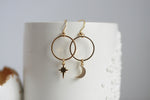 Moon & North Star Earrings | Celestial