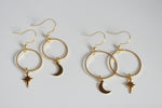 Moon & North Star Earrings | Celestial