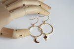 Moon & North Star Earrings | Celestial