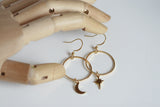 Moon & North Star Earrings | Celestial