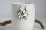 Large Oak Leaf Earrings  | Silver Plated