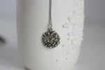 Textured Full Moon Necklace | Silver Plated