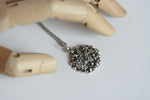 Textured Full Moon Necklace | Silver Plated