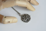 Textured Full Moon Necklace | Silver Plated