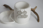 Large Hammered Moon Earrings | Silver Plated