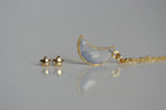 Delicate Moonstone Moon Necklace and Star Earrings  | Crystal Jewellery SET