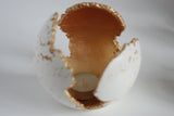 White Concrete Wabi Sabi Sphere | Rugged Edge - Kaiko Studio