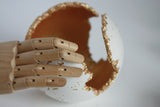 White Concrete Wabi Sabi Sphere | Rugged Edge - Kaiko Studio
