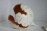 Concrete Sphere Wabi Sabi Lamp | White & Gold - Kaiko Studio
