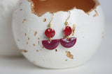 Enamel & Gold Earrings - Kaiko Studio